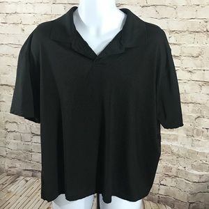 Black diamond weave polo shirt. Poly stretch blend